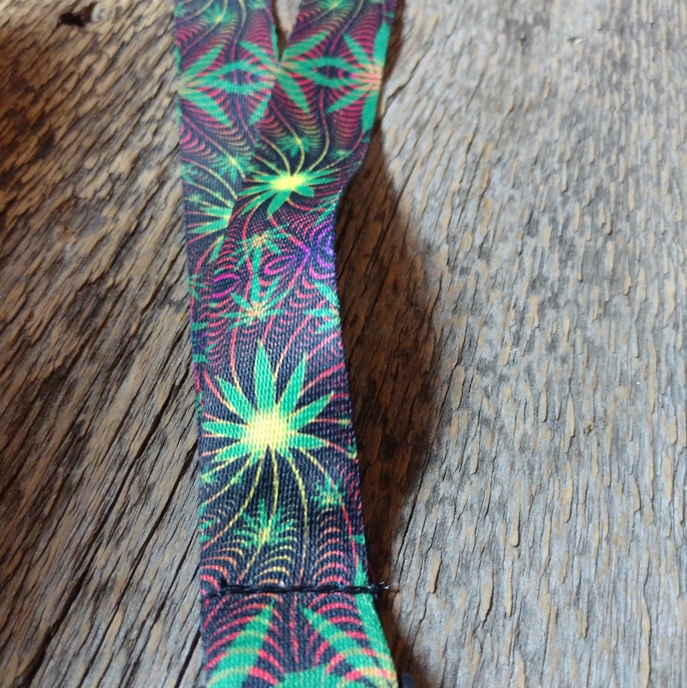 Pot leaf lanyard